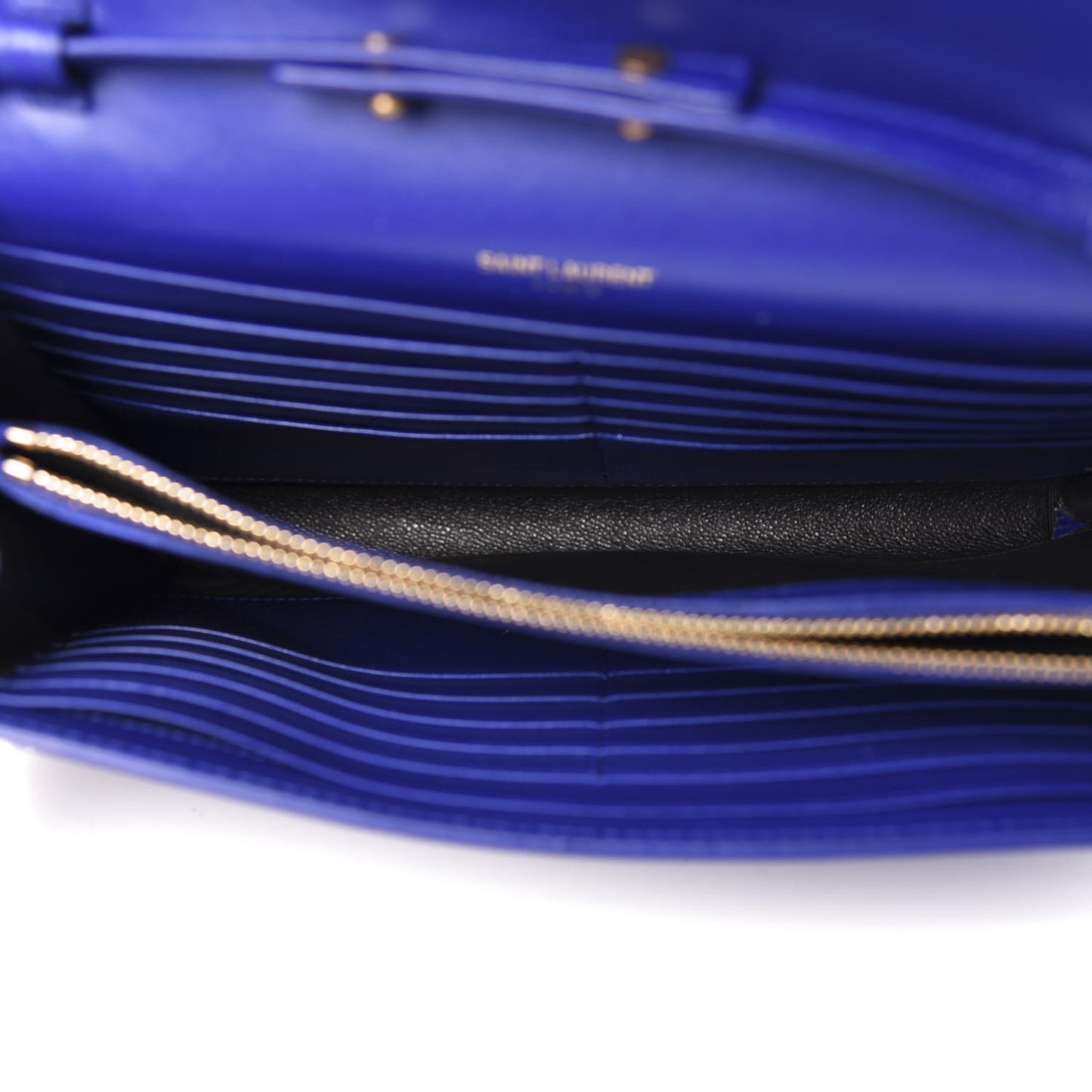 Patent Calfskin Monogram Kate Wallet On Chain Royal Blue
