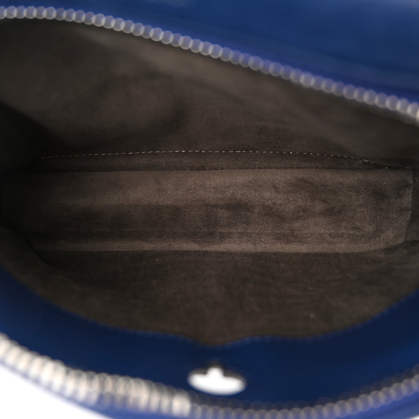 Shiny Nappa Trapuntata Chain Small DotCom Click Chain Satchel Blue