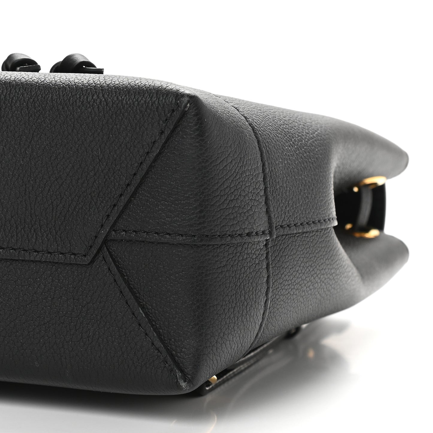 Calfskin Lockme Mini Backpack Black