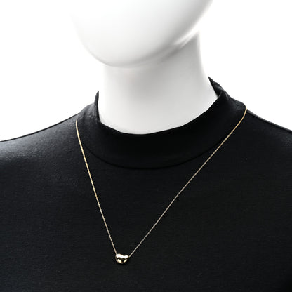 Tiffany 18K Yellow Gold 12mm Elsa Peretti Bean Pendant Necklace 2 of 5