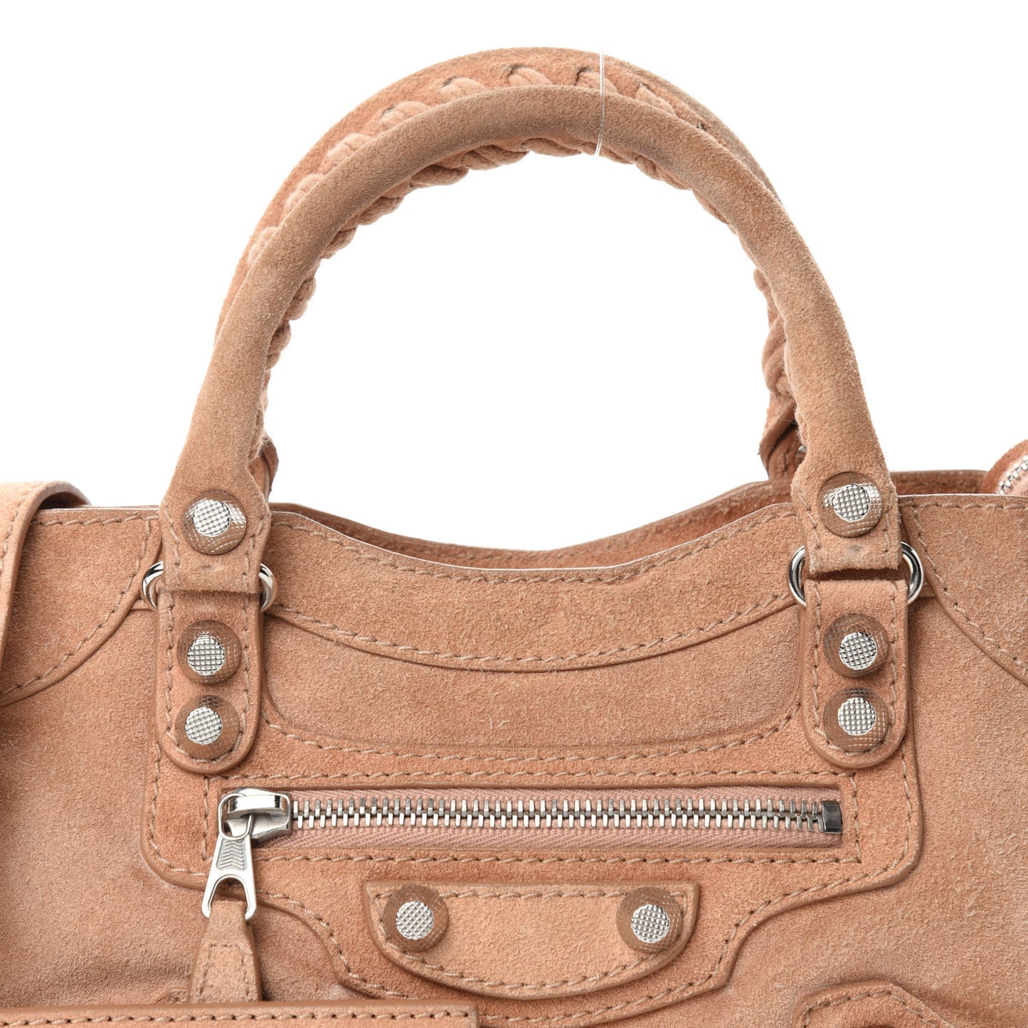 Suede Giant 12 Silver Hardware Mini City Beige