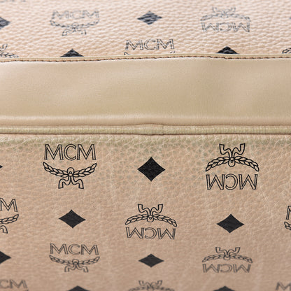 MCM Visetos Medium Studded Stark Backpack Beige 16 of 19