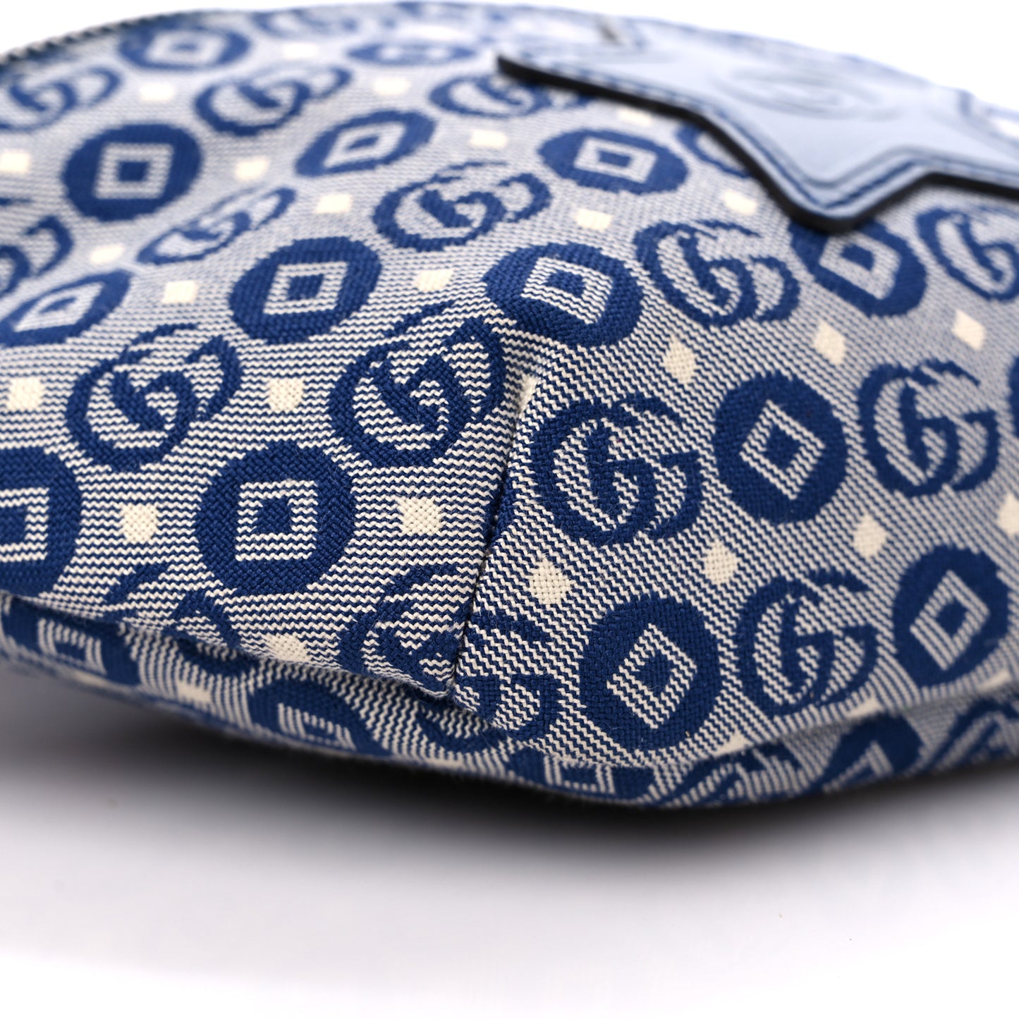 Canvas Big GG Dots Star Patch Childrens Belt Bag Blue