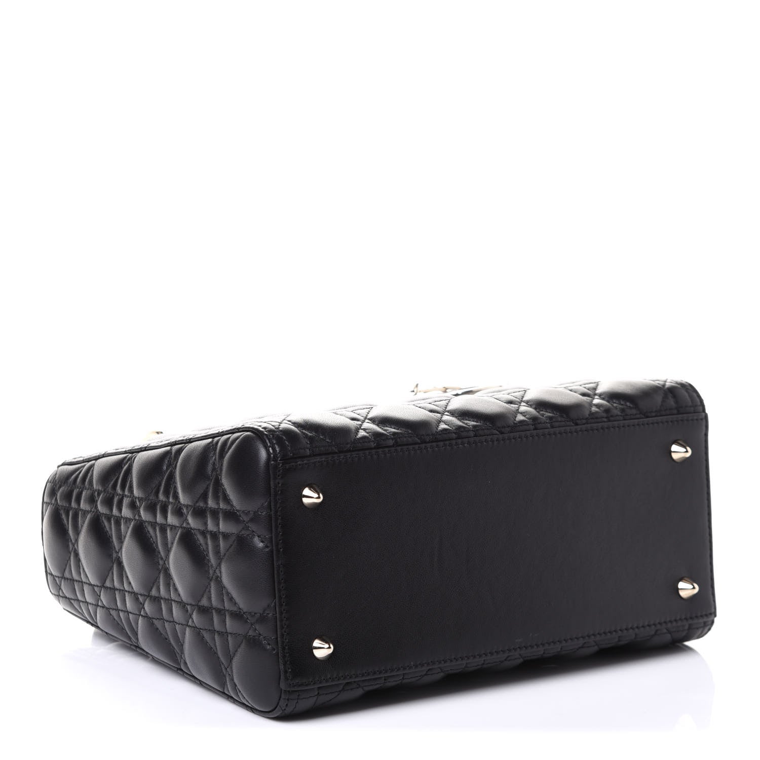 Christian Dior Lambskin Cannage Medium Lady Dior Black 4 of 11