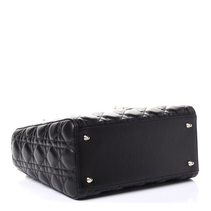 Christian Dior Lambskin Cannage Medium Lady Dior Black 4 of 11