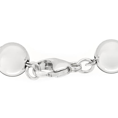 Tiffany Sterling Silver 8mm Return To Tiffany Heart Tag Bead Bracelet 3 of 4