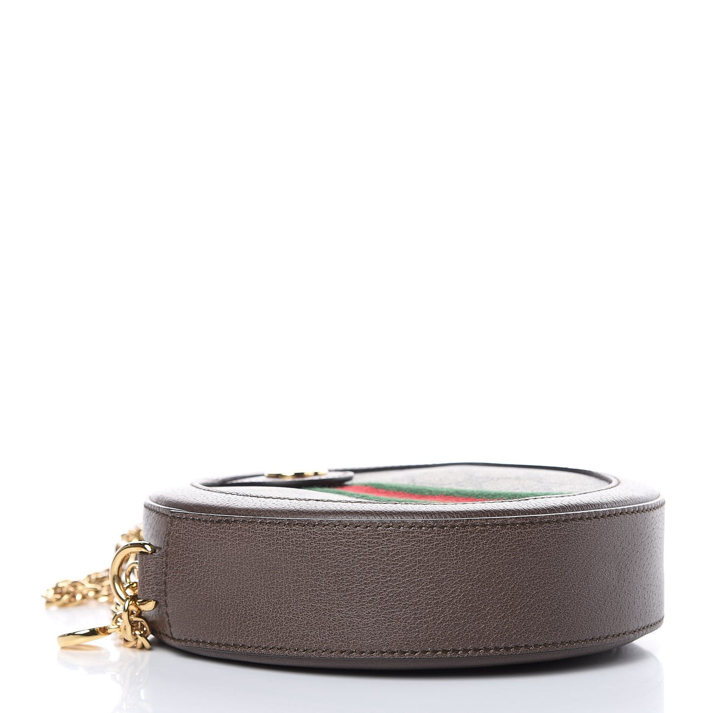 GG Supreme Monogram Web Mini Ophidia Round Shoulder Bag Brown