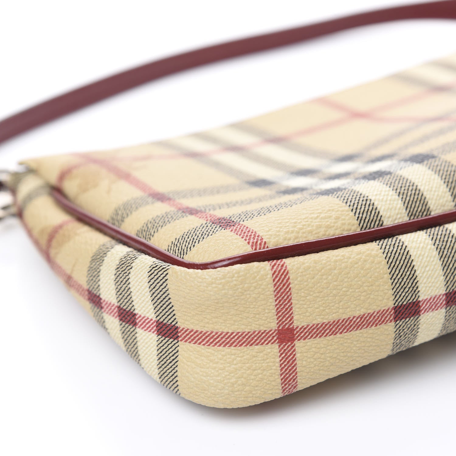 Burberry Haymarket Check Pochette Military Red 8 of 8