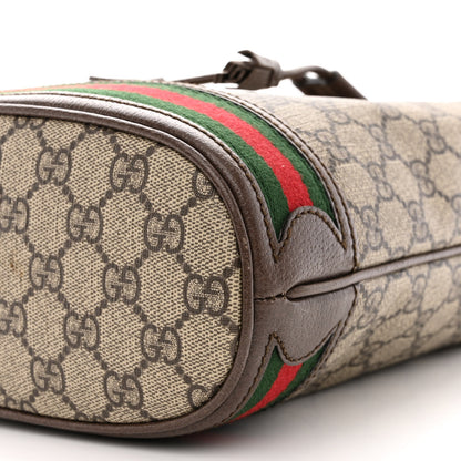 Gucci GG Supreme Monogram Web Small Ophidia Bucket Bag Brown 10 of 11