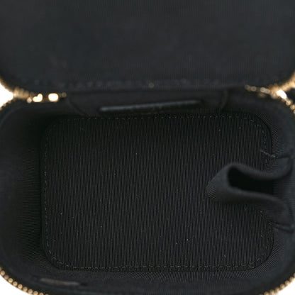 Chanel Caviar Quilted Mini Pearl On Top Vanity Case With Chain Black 5 of 10