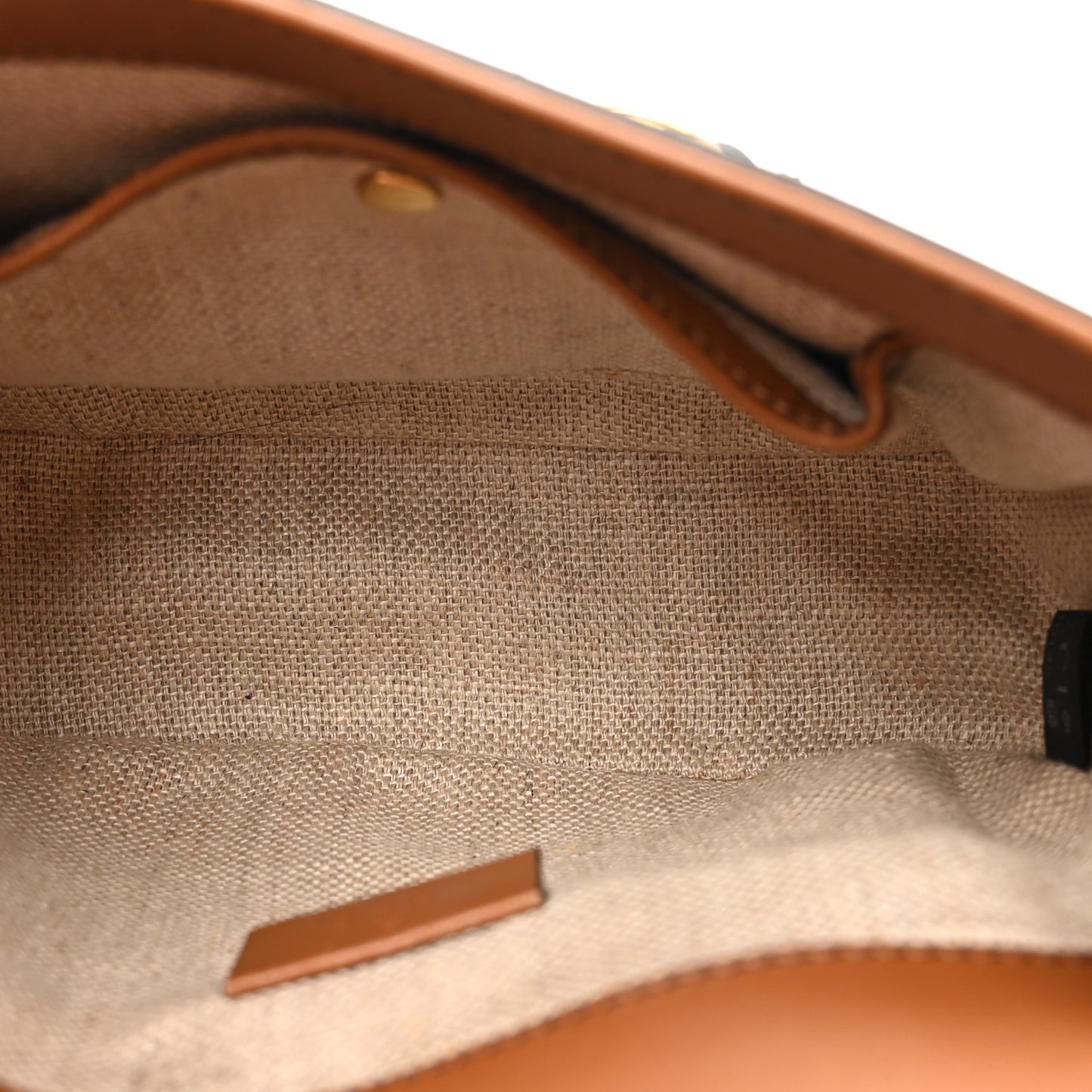 Monogram Small Lady Web Shoulder Bag Beige Cuir
