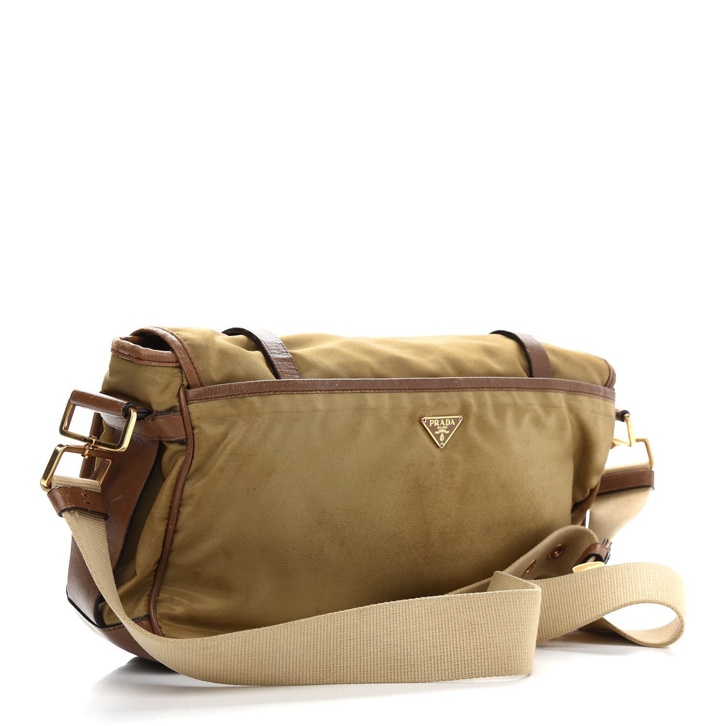 Tessuto Nylon Messenger Bag Tabacco