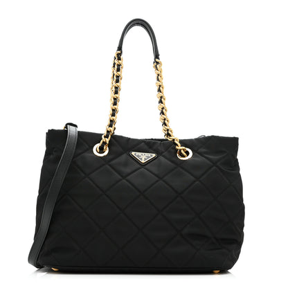 Prada Nylon Tessuto Impuntu Quilted Tote Black 1 of 10
