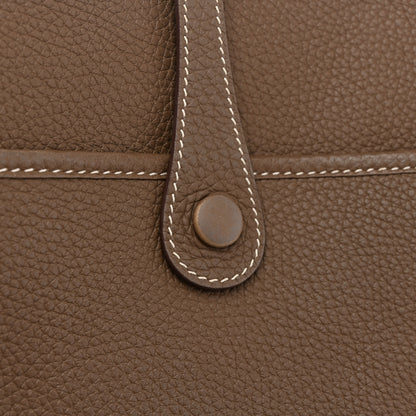 Hermes Taurillon Clemence Evelyne III PM Etoupe 13 of 14