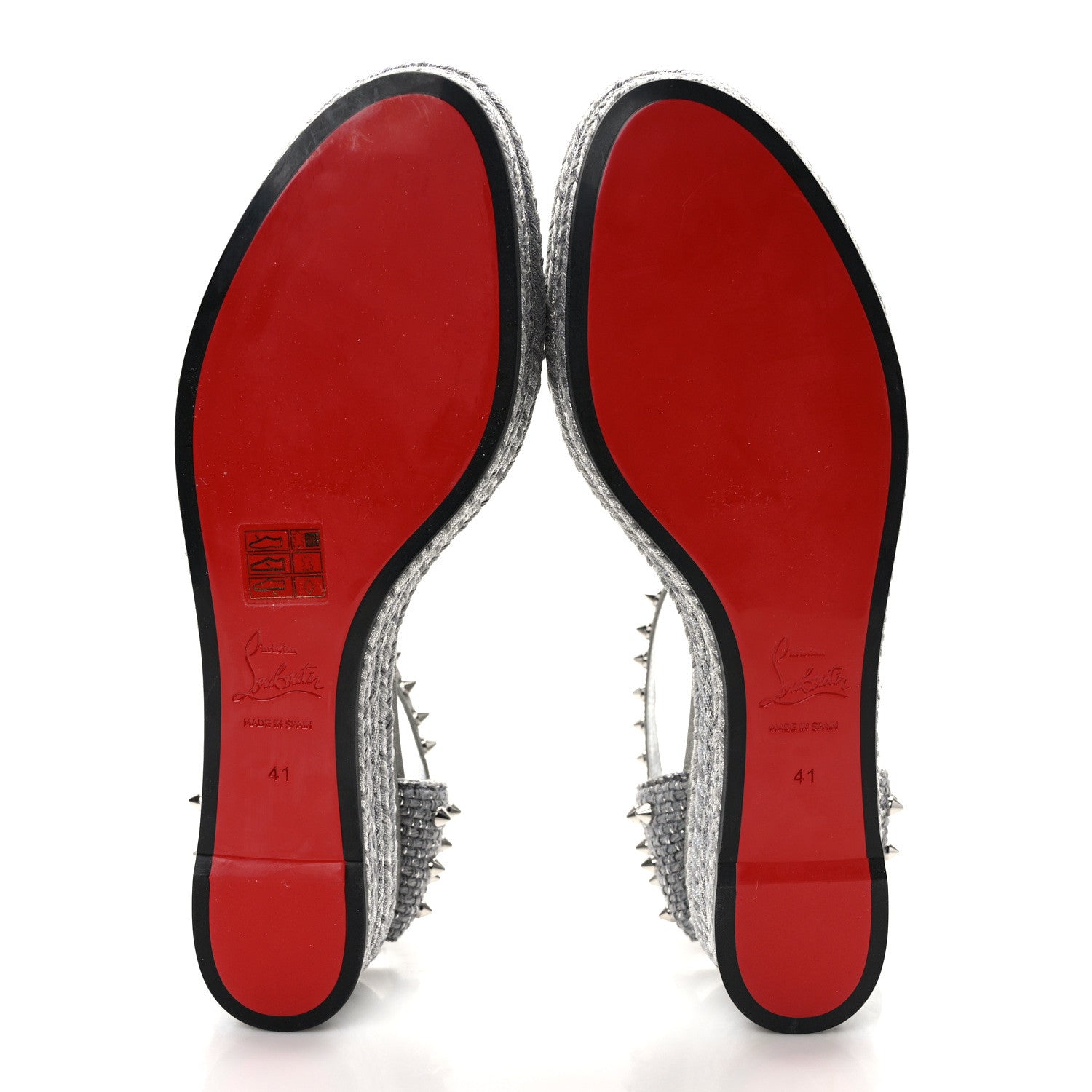 Christian Louboutin Vacchetta Laminato Madmonica 60 Platform Sandals 41 Silver 5 of 9