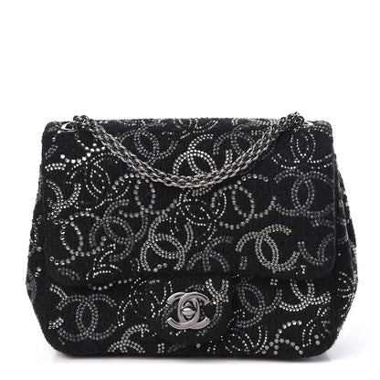 Chanel Tweed Strass Mini Pudong Flap Black 1 of 10