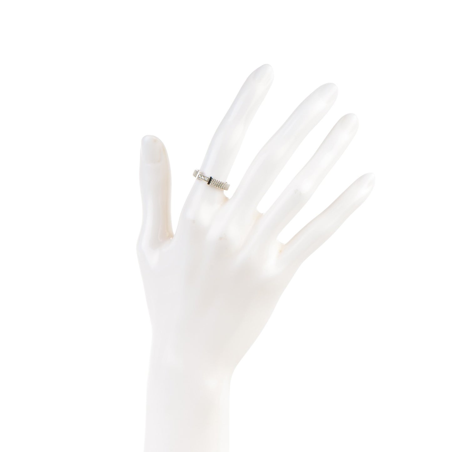 Sterling Silver Diamond Narrow Somerset Ring 49 5