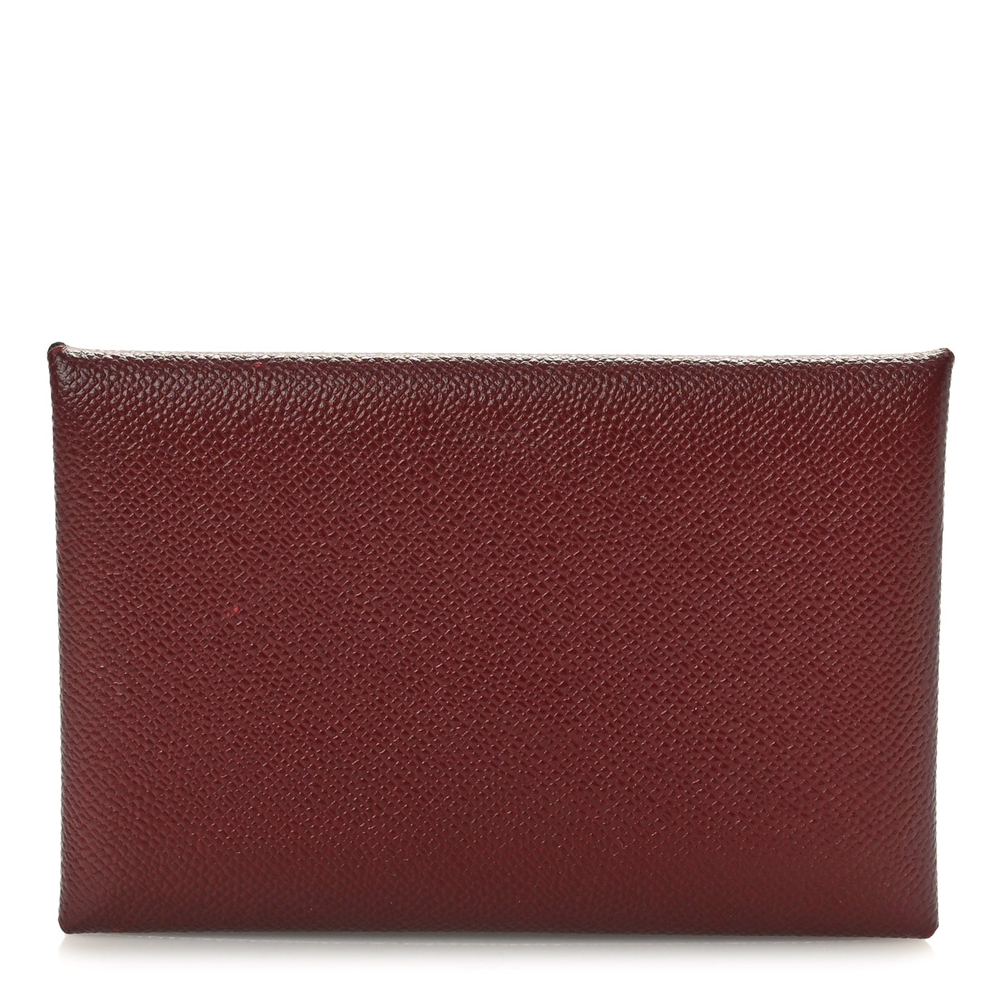 Madame Calfskin Calvi Card Case Rouge H