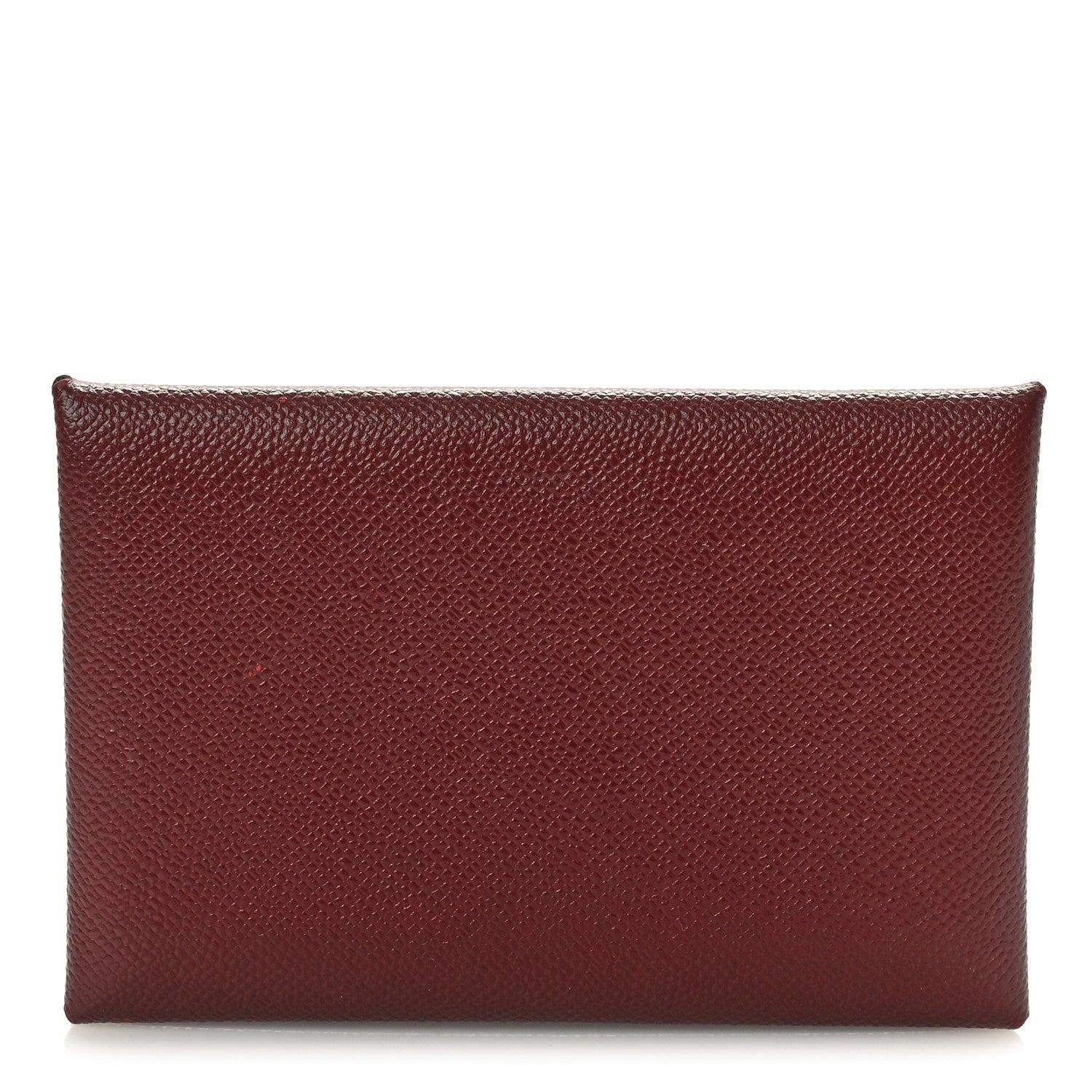 Hermes Madame Calfskin Calvi Card Case Rouge H 1 of 7