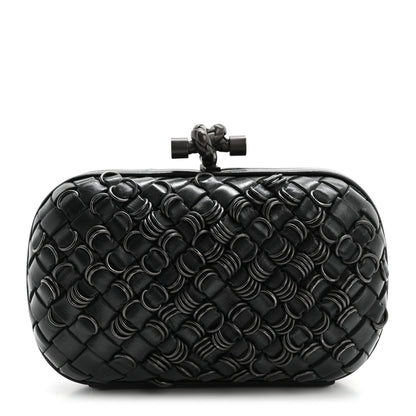 Bottega Veneta Nappa Intrecciato Knot Clutch Black 1 of 11