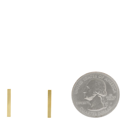 Jennifer Meyer 18K Yellow Gold Bar Stud Earrings 2 of 4