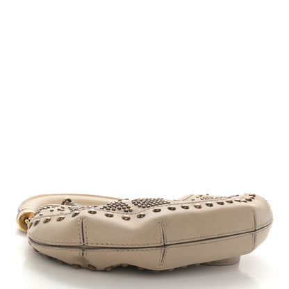 Burberry Calfskin Heart Studded Shoulder Bag Beige 4 of 15