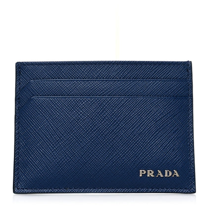 Prada Saffiano Card Holder Bleuette 1 of 11