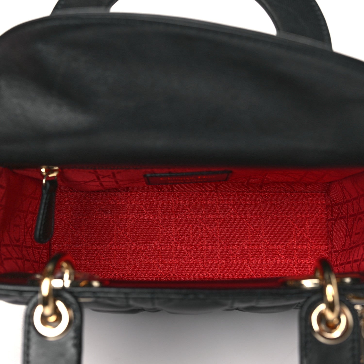 Christian Dior Lambskin Cannage Small Lucky Badges My Lady Dior Black 5 of 10
