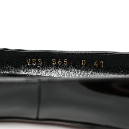 Valentino Garavani Patent Ballerina Ankle Strap Flats 41 Black 6 of 9