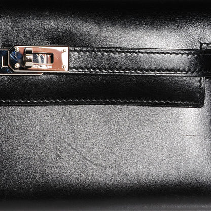 Hermes Box Kelly Longue Wallet Black 14 of 15