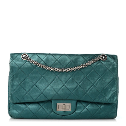 Chanel Metallic Calfskin Quilted 2.55 Reissue Flap 227 Turquoise 1 of 14