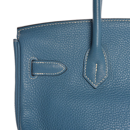 Hermes Togo Birkin 30 Blue Jean 20 of 35