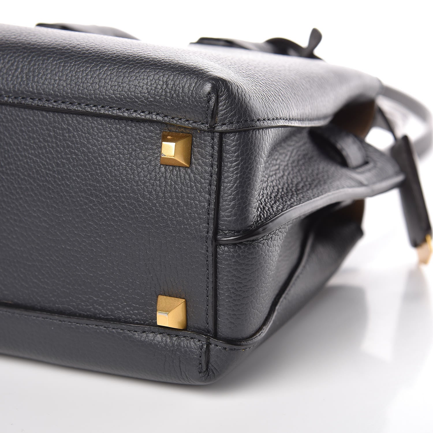 MCM Grained Calfskin Mini Milla Tote Phantom Grey 8 of 8
