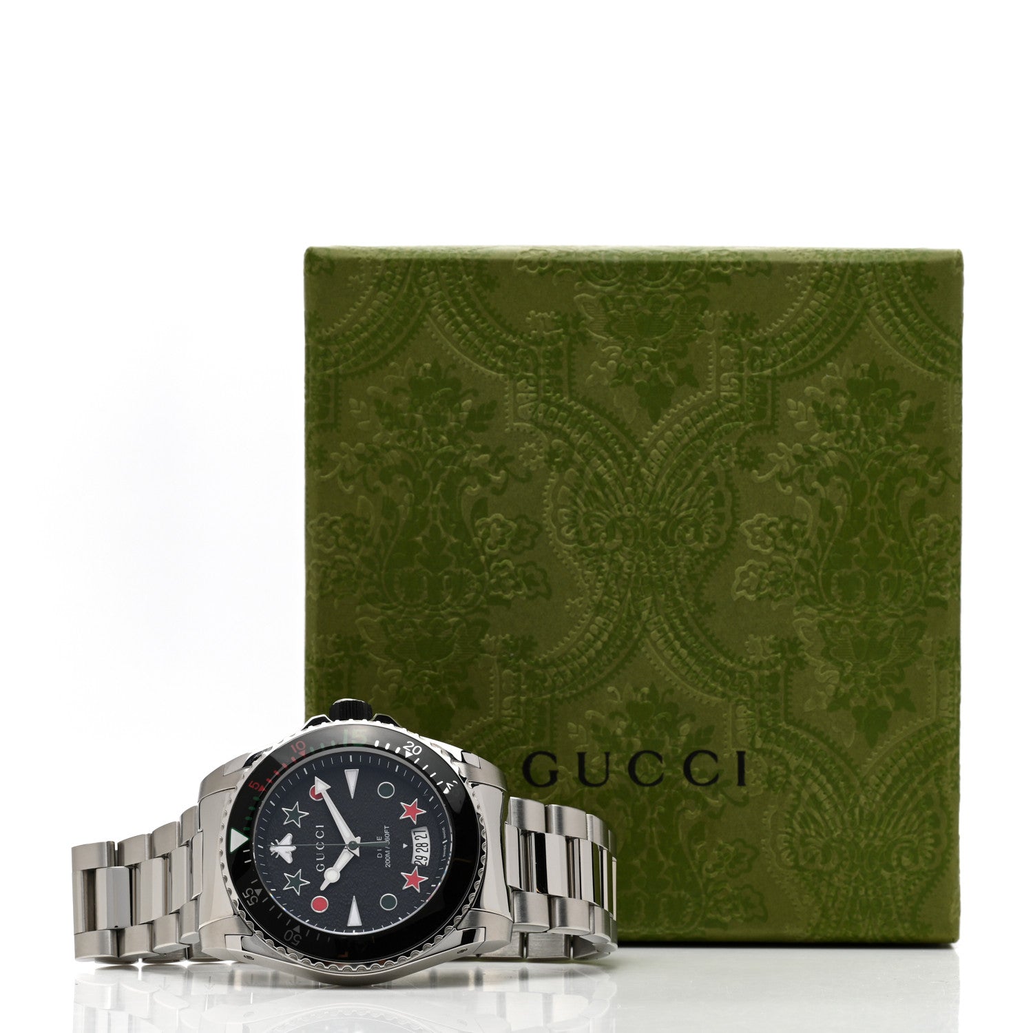 Gucci Stainless Steel 45mm Dive Quartz Watch Black 5 of 5