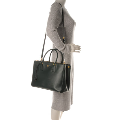Prada Saffiano Medium Galleria Double Zip Tote Smeraldo 2 of 9