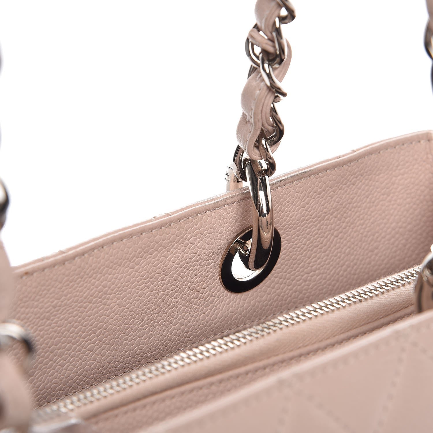 Chanel Caviar Quilted Grand Shopping Tote GST Light Pink 15 of 16