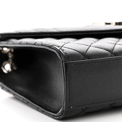 Saint Laurent Grain De Poudre Textured Mixed Matelasse Triquilt Medium Monogram Satchel Black 9 of 12