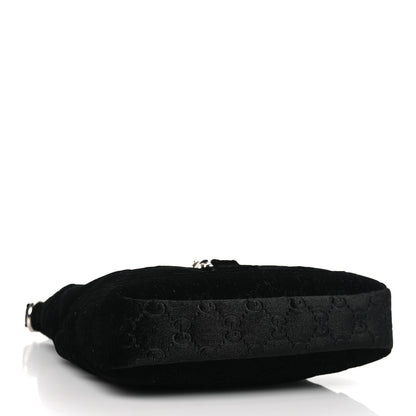 Gucci New Velvet Ashmir GG Monogram Small Jackie 1961 Hobo Black 4 of 9
