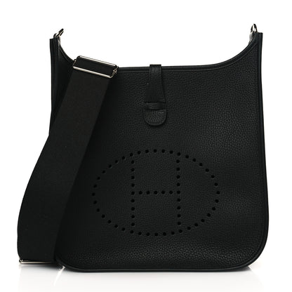 Hermes Taurillon Clemence Evelyne III PM Black 1 of 10