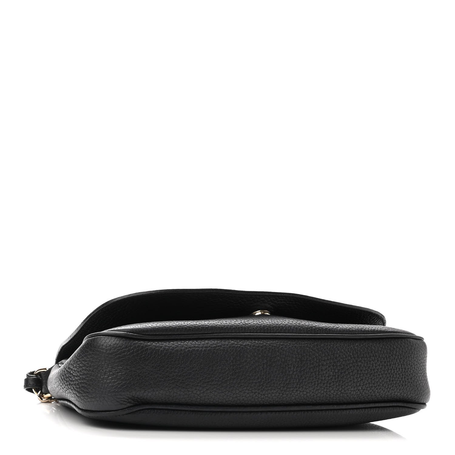 Gucci Pebbled Calfskin Medium Soho Flap Crossbody Black 4 of 12