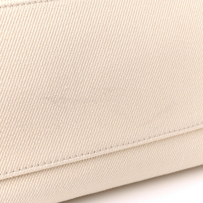 Chanel Canvas Pearl Medium Deauville Tote Ecru Beige 11 of 11
