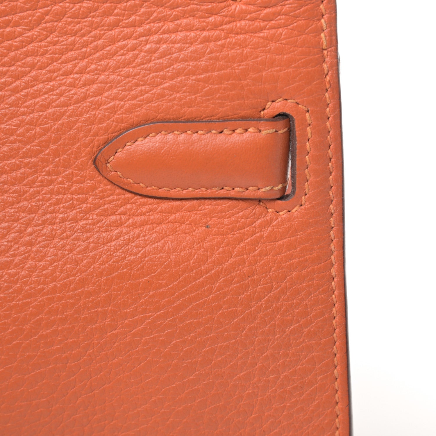 Hermes Taurillon Clemence Jypsiere 28 Orange 13 of 14