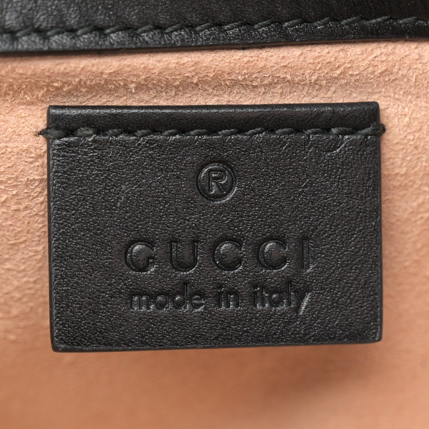 Gucci Calfskin Matelasse Super Mini GG Marmont Shoulder Bag Black 5 of 10