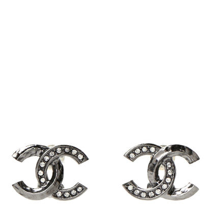 Chanel Ruthenium Crystal CC Earrings 1 of 4