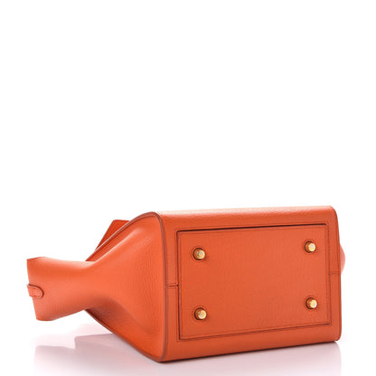 Celine Crisped Calfskin Mini Tie Knot Tote Burnt Orange 4 of 15