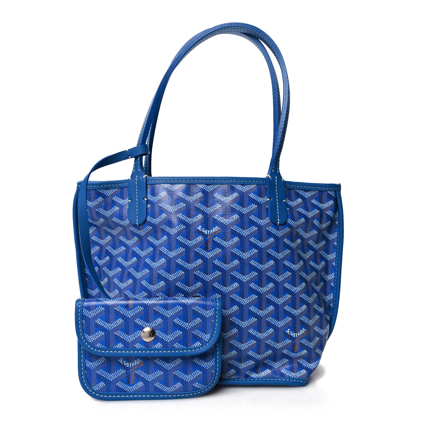 Goyardine Reversible Mini Anjou Sky Blue