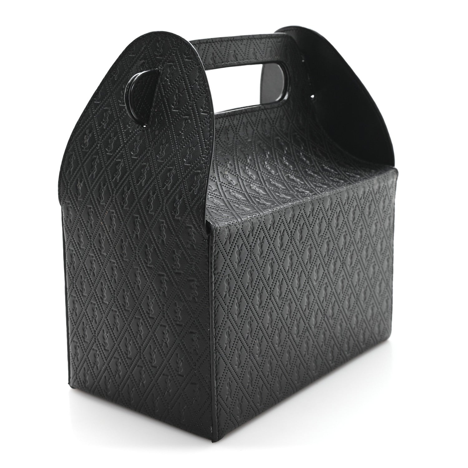 Saint Laurent Calfskin Monogram Take Away Box Black 3 of 7