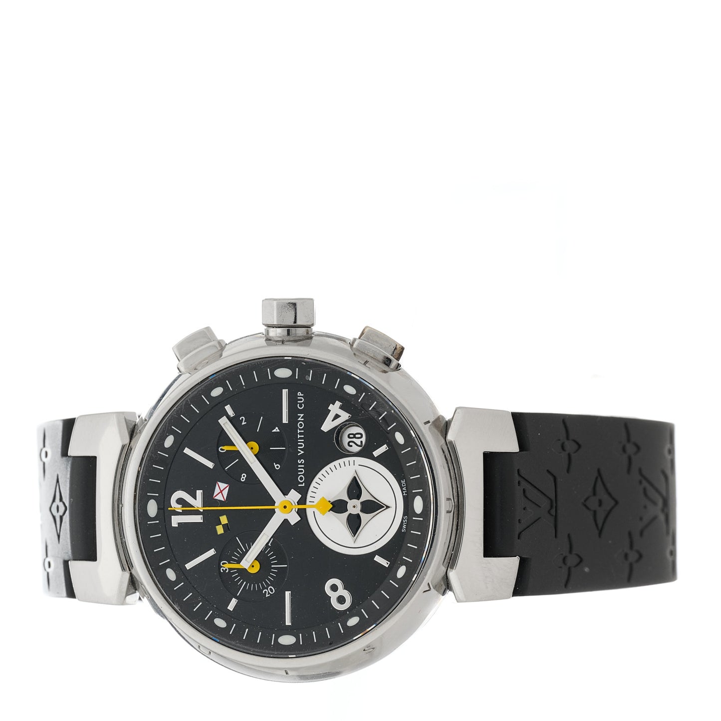 Stainless Steel Rubber 34mm Tambour Lovely Cup Quartz Watch Black