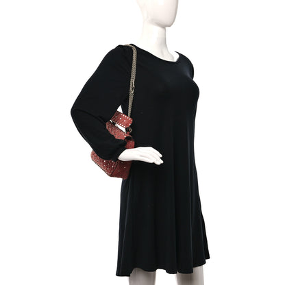 Valentino Garavani Suede Medium Rockstud Spike Shoulder Bag Antico Rosa 2 of 8