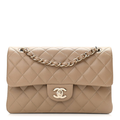 Chanel Caviar Quilted Small Double Flap Dark Beige 1 of 11